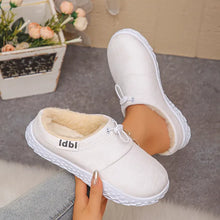 Damilya - Slip On Schuhe Aus Kunstwildleder Mit Fleecefutter Und Kordelzug – Weiß