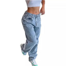 Damen Baggy Jeans mit bequemer Passform und stylischem Schnitt – Blau