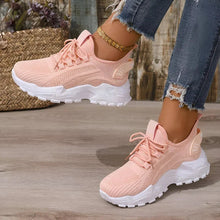 Damen Sneaker mit Strickdesign und verstärkter Sohle – Orange