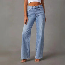 Damen Jeans mit Geradem Bein in Hellblau – Blau