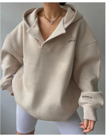 Bequemer Damen Hoodie im lässigen Style – Beige