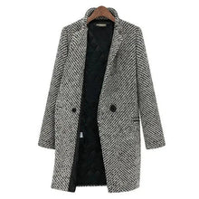 Damen Mantel mit Muster in Schwarz und Weiß – Schwarz & Weiß