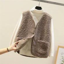 Leonie | Damen Puffer Vest Women Teddyfleece Steppweste mit Knöpfen – Khaki