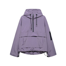 Lena | Damen Stepp-Übergangsjacke mit Kapuze Windabweisend Anorak – Lila