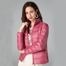 Damen Steppjacke mit Reißverschluss – Rosa