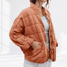 Luisa | Damen Steppjacke gesteppt mit Reißverschluss Regular Fit Übergangsjacke – Pfirsich