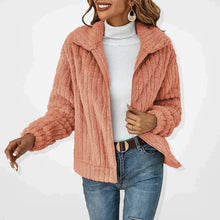 Greta | Damen Steppjacke Lässige Plüsch Reißverschluss Übergangsjacke – Rosa