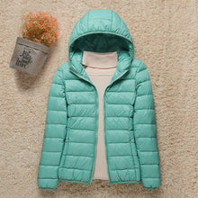 Amelie | Damen Steppjacke mit Kapuze ultraleichte gefütterte Übergangsjacke – Türkis
