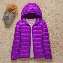Amelie | Damen Steppjacke mit Kapuze ultraleichte gefütterte Übergangsjacke – Flieder