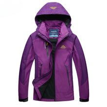 Sophie | Damen Steppjacke wasserdichte Outdoorjacke mit Kapuze – Violett