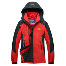 Sophie | Damen Steppjacke wasserdichte Outdoorjacke mit Kapuze – Rot