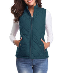 Leonie | Damen Steppweste leicht gefütterte Puffer Vest Women Reißverschluss – Ozeanblau