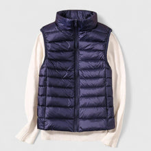 Luisa | Damen Steppweste leichte ärmellose Puffer Vest Women Übergangsjacke – Marineblau