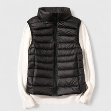 Luisa | Damen Steppweste leichte ärmellose Puffer Vest Women Übergangsjacke – Schwarz