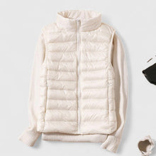 Luisa | Damen Steppweste leichte ärmellose Puffer Vest Women Übergangsjacke – Weiß