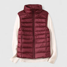 Luisa | Damen Steppweste leichte ärmellose Puffer Vest Women Übergangsjacke – Burgunder