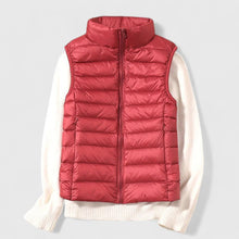 Luisa | Damen Steppweste leichte ärmellose Puffer Vest Women Übergangsjacke – Rot