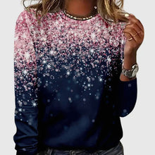 Elisabeth | Damen Weihnachtspullover mit funkelndem Sternenmuster Festlicher Langarmshirt – Rosa