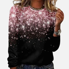 Elisabeth | Damen Weihnachtspullover mit funkelndem Sternenmuster Festlicher Langarmshirt – Schwarz