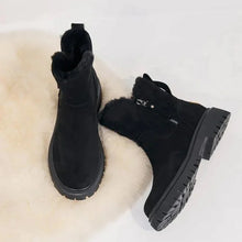 Damen Winterboots mit Futter und robuster Sohle – Schwarz
