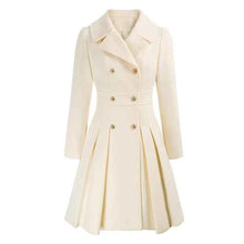 Damen Wintermantel mit taillierter Form und Doppelknopfleiste – Beige