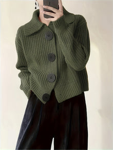 Amy – Lässiger Langarm Pullover – Grün