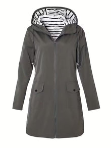 Rinola – Kapuzenjacke Mit Taschen – Grau