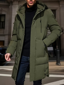 Casual Reißverschlussleiste Mit Taschen Winterjacke Für Herren | Perfekt für Winter – Grün