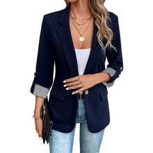 Rigieta - Lässiger Zweireiher Blazer – Marineblau