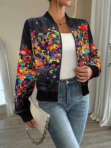 Riena – Jacke Mit Lebhaftem Tie-Dye-Drucken – Schwarz