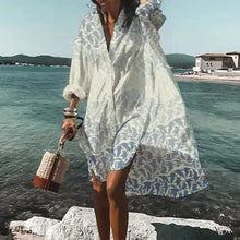 Langes Hemdblusenkleid | Leichte Oversize-Passform | Sommerlicher Look – Weiß