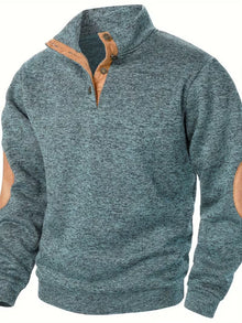 Kashyap – Sweatshirt mit Stehkragen Und Langen Ärmeln – Dunkelblau