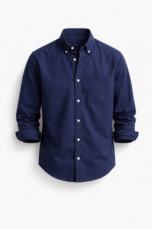 Bukayo – Langärmliges Hemd Mit Knöpfen – Marineblau
