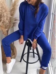 Dianna - Bequeme Loungewear Damen Entspannen Schlafen – Blau