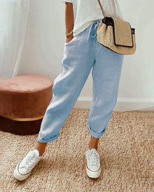Gigi - Legere, stilvolle Leinenhosen – Blau