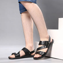 Jovit - Bequeme Stilvolle Leder-Sandalen – Schwarz