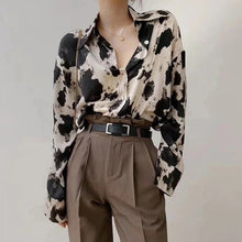 Ber-Ann - Schicke Kuh Chiffon Bluse – Leopard