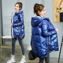 Amilia | Kuschelige & warme Winterjacke mit Kapuze – Blau