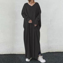 Kelly |  Langes Kleid in Übergröße für Frauen – Schwarz