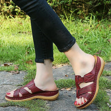 Rickta  |  Hochwertig Orthopädische Sandalen mit offener Zehe – Weinrot
