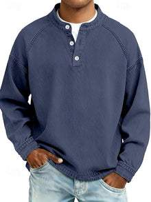Calor - Soft-Touch-Henleyshirt – Dunkelblau