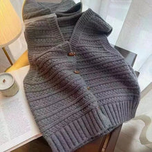 Filomena | Ärmellose Strickjacke – Grau