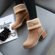 Bequeme Winter Stiefel Mit Baumwolle Für Damen | Perfekt für Outdoor-Aktivitäten – Khaki