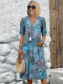 Tanya – Stilvolles Damen Sommerkleid – Blue