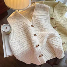 Filomena | Ärmellose Strickjacke – Beige