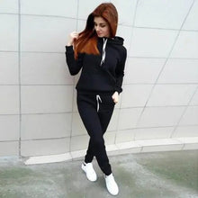 Eleganter Retro-bequemer Trainings- & Jogginganzug für Damen | Perfekt für Casual Days – Schwarz