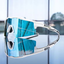 Aerovex - Verspiegelte Rundum Geschlossene Fahrrad Sonnenbrille – Ozeanweiß