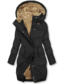 Luxuriöse und isolierte Jacke – Schwarz