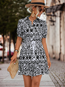 Yesenia® | Bedrucktes Hemdkleid für Frühling und Sommer – Schwarz