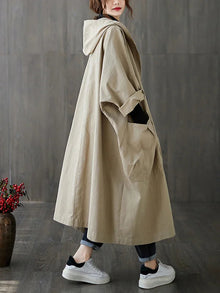 Felicia | Langer wasserdichter Mantel für Damen – Beige
